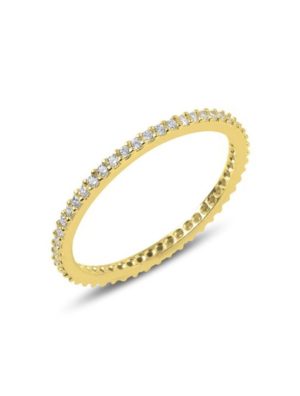 Δαχτυλίδι ολόβερο λεπτό γυναικείο Paraxenies από επιχρυσωμένο ασήμι 925 με πέτρες ζιργκόν SL150