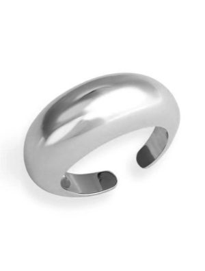 Μοντέρνο δαχτυλίδι από ασήμι λουστράτο