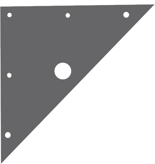Metalcon Στήριγμα Τρίγωνο (δέλτα) Ντουλαπιών Μεταλλικό 100x100x140mm