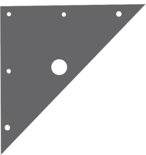 Metalcon Στήριγμα Τρίγωνο (δέλτα) Ντουλαπιών Μεταλλικό 100x100x140mm