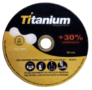 Titanium Δίσκος Κοπής Σιδήρου και Inox Ø125x1x22.2mm 100τεμ.