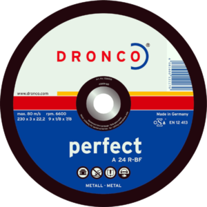 Dronco Δίσκος Κοπής Σιδήρου Perfect A 24 R-BF Ø230x3x22.23mm