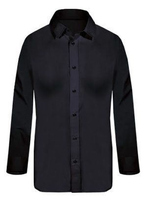 Γυναικείο μακρυμάνικο πουκάμισο Fageo μαύρο