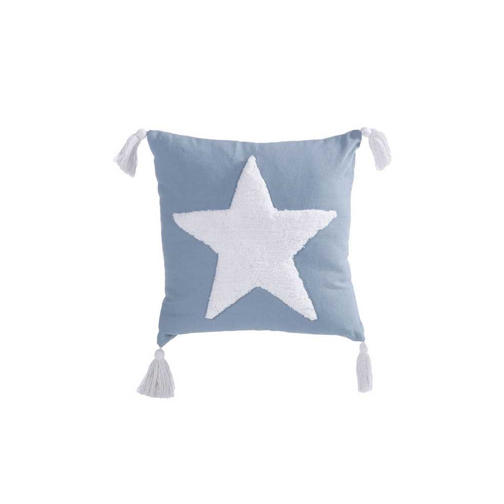 ΒΕΒΕ ΜΑΞΙΛΑΡΙ ΔΙΑΚΟΣΜΗΤΙΚΟ 35x35 (ΜΕ ΓΕΜΙΣΜΑ) (HUGGING STAR BLUE) - NEF NEF HUGGING STAR BLUE / 100% ΒΑΜΒΑΚΙ (ΥΦΑΣΜΑ) | 100% ΠΟΛΥΕΣΤΕΡ (ΕΣΩΤΕΡΙΚΟ)