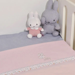 Σετ Σεντόνια Λίκνου Baby Oliver Pink Rabbit 80x110cm