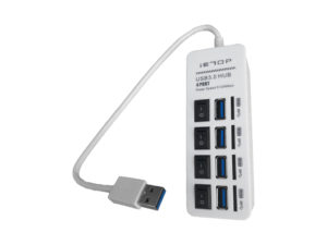 USB 3.0 Super Speed HUB 4 Θηρών / 4 Διακόπτες ON/OFF και 4 Θήρες για SD Card