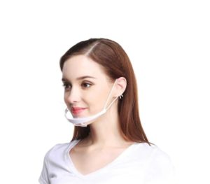 Διάφανη Πλαστική Προσωπίδα Στόματος - Πιγουνιού Αντιθαμβωτική Πολλαπλών Χρήσεων