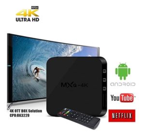 Smart TV Box 4K Ultra HD 60fps 2.4GHz 2GB/16GB Android MXQ4K