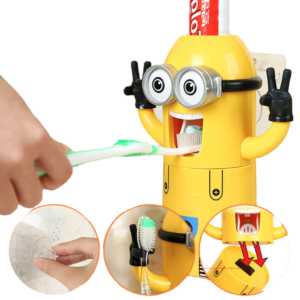 Δοσομετρητής Οδοντόκρεμας με Βάση για 2 Οδοντόβουρτσες Minions Wash Kit