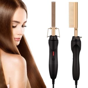 Ηλεκτρική Ισιωτική Χτένα Μαλλιών από Κράμα Τιτανίου Hair Straightener Titanium Comb