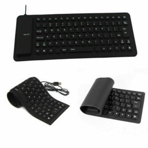 Εύκαμπτο Ενσύρματο Πληκτρολόγιο Σιλικόνης Flexible keyboard Μαύρο
