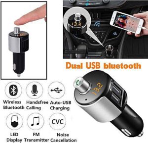 Mini Bluetooth Kit Modulator MP3 Player Handsfree Με Οθόνη LCD + Φορτιστής Αυτοκινήτου 2 x USB 2A