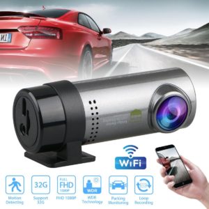 WiFi Mini Καταγραφική Κάμερα Αυτοκινήτου Full HD 1080P 170° με Ανιχνευτή Κίνησης + Νυχτερινή Λειτουργία