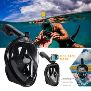 Μάσκα Θαλλάσης Full Face Με Αναπνευστήρα Και Action Camera HD 1080P Snorkel Mask