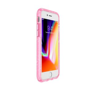 SPECK IPHONE SE /8/7 CASE (103109-6603) PRESIDIO CLEAR + GLITTER (PINK WITH GOLD GLITTER)