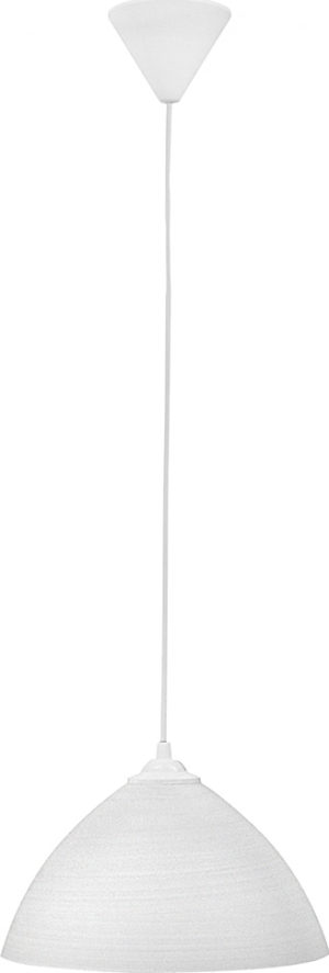 Heronia Κρεμαστό Φωτιστικό GL-1010/25 Μονόφωτο Λευκό / Γυαλί Φ25 (02-0203)