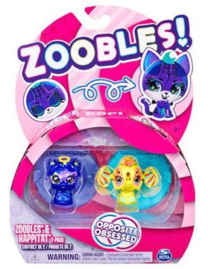 Spin Master Zoobles! : Zoobles & Happitat Opposite Obsessed Starlight Llama & Sunshine Elephant (2 - Pack) (20135094)