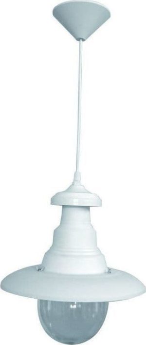 Heronia Φωτιστικό κρεμαστό εξωτερικού χώρου πυροφάνι πλαστικό Λευκό FLP-100K 1/L