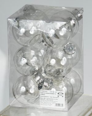 Πλαστική Μπάλα Διάφανη 60 mm (set 12 τεμάχια) [ # 04.TB-6012/CL ]