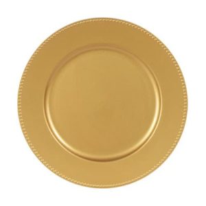 Πλαστική Πιατέλα Στρογγυλή Χρυσή 33x33x1.7 cm (04.Ρ18165-G)