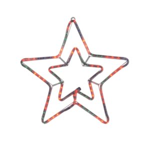 Φωτεινό περίγραμμα διπλό αστέρι 3 m πολύχρωμο (ΧLΤDΟUΒLΕ3SC)
