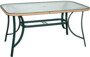 Τραπέζι με Κοτσίδα Αλουμινίου Πράσινο L120 x W70 x H71cm [#185-9694-6]