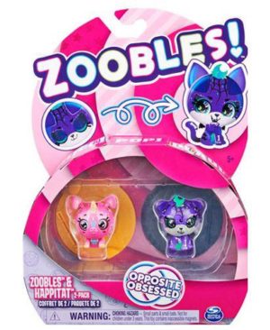 Spin Master Zoobles! : Zoobles & Happitat Opposite Obsessed Sweet Unicorn & Spooky Tiger (2 - Pack) (20135096)