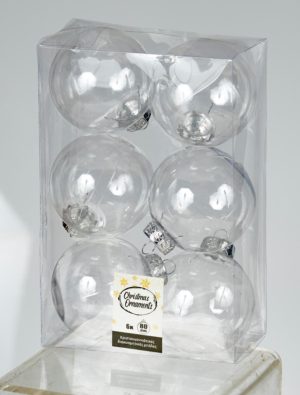 Πλαστική Μπάλα Διάφανη 80 mm (set 6 τεμάχια) [ # 04.TB-8006/CL ]