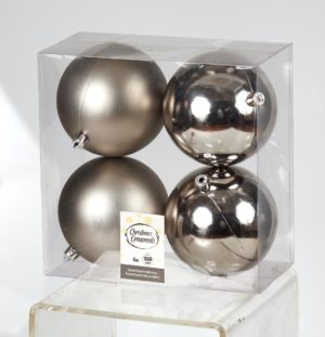 Πλαστική Μπάλα Γκρι 100 mm (set 4 τεμάχια) [ # 04.TB-10004/GR ]