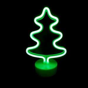 Aca Φωτιζόμενο Χριστουγεννιάτικο Διακοσμητικό Πλαστικό Δεντράκι 26 cm Μπαταρίας Πράσινο (Χ04005306)