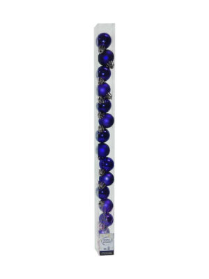 TnS Χριστουγεννιάτικες Μπάλες Πλαστικές Μπλε 3 cm (set 15 τεμάχια) (04.ΤΒ-3015/ΒL)