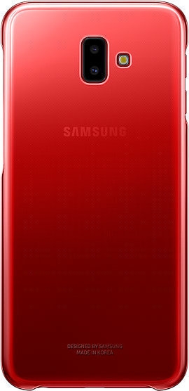 Official Samsung Gradation Cover - Ημιδιάφανη Σκληρή Θήκη Samsung Galaxy J6 Plus - Red (EF-AJ610CREGWW) 13012359
