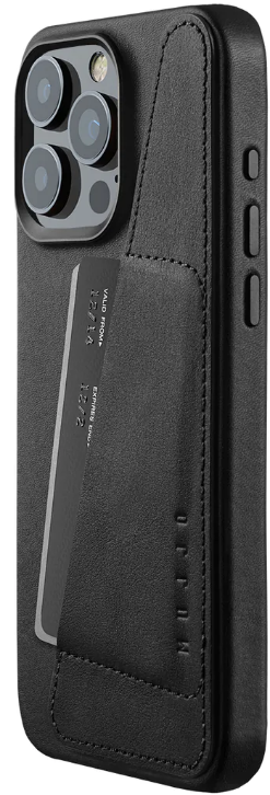 MUJJO Full Leather Wallet Case - Δερμάτινη Θήκη-Πορτοφόλι MagSafe - Apple iPhone 15 Pro Max - Black (MUJJO-CL-042-BK) MUJJO-CL-042-BK