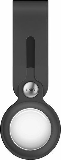 Uniq Vencer Loop - Σετ Θήκη / Μπρελόκ Premium Σιλικόνης και Μεμβράνη Προστασίας Apple AirTag - Charcoal Dark Grey (UNIQ-AIRTAG-VENDGRY) UNIQ-AIRTAG-VENDGRY