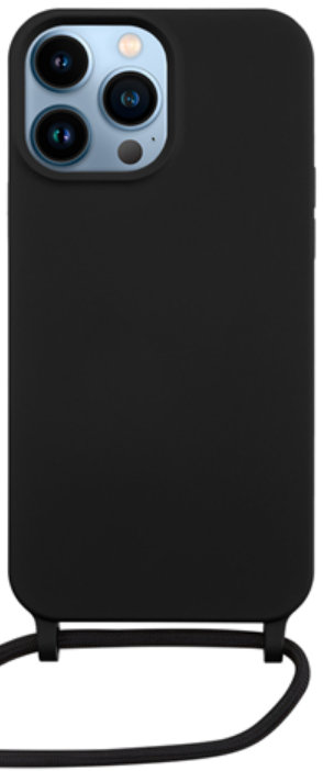 Vivid Silicone Lace - Θήκη Σιλικόνης με Λουράκι Λαιμού - Apple iPhone 13 Pro - Black (VISILACE197BK) 13018494