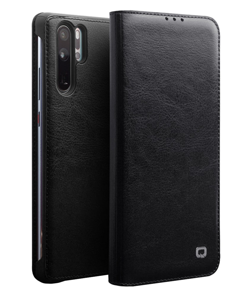 Θήκη Huawei P30 Pro genuine QIALINO Classic Leather Wallet Case-Black MPS13809