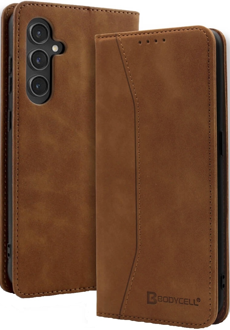 Θήκη Πορτοφόλι - Samsung Galaxy S24 Plus - Bodycell Book Case - Brown (5206015073533) BB-00027
