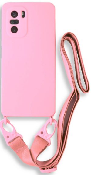 Bodycell Θήκη Σιλικόνης με Λουράκι Λαιμού - Xiaomi Mi 11i / Poco F3 - Pink (5206015002670) BL-00165