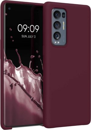 KWmobile Soft Flexible Rubber Cover - Θήκη Σιλικόνης Oppo Find X3 Neo - Tawny Red (55200.190) 55200.190