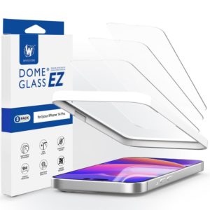 Whitestone Dome Glass EZ - Full Cover Tempered Glass Αντιχαρακτικό Γυαλί Οθόνης Apple iPhone 14 Pro - 3 Τεμάχια (8809365407170) 110572