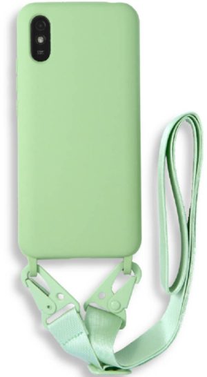 Bodycell Θήκη Σιλικόνης με Λουράκι Λαιμού - Xiaomi Redmi 9A / 9ΑΤ / 9i - Green (5206015002847) BL-00182