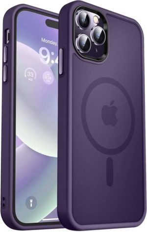 HappyCase Ημιδιάφανη Σκληρή Θήκη MagSafe - Apple iPhone 15 Pro Max - Matte Purple (8719246412431) 115902