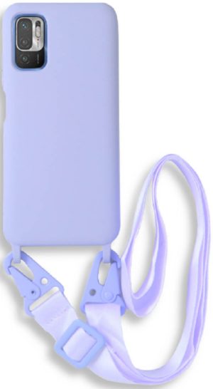 Bodycell Θήκη Σιλικόνης με Λουράκι Λαιμού - Xiaomi Redmi Note 10 5G / Poco M3 Pro 5G - Violet (5206015002083) BL-00139