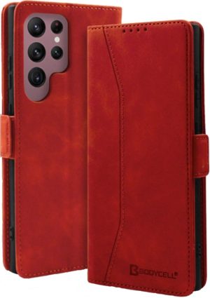 Θήκη Πορτοφόλι - Samsung Galaxy S24 Ultra - Bodycell Book Case - Red (5206015073588) BB-00032