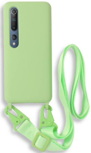 Bodycell Θήκη Σιλικόνης με Λουράκι Λαιμού - Xiaomi Mi 10 / Mi 10 Pro - Green (5206015001932) BL-00129