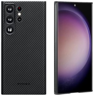 Pitaka MagEZ Case 3 - MagSafe Θήκη Aramid Fiber Body Samsung Galaxy S23 Ultra - 0.95mm - 600D - Black / Grey / Twill (KS2301U) KS2301U