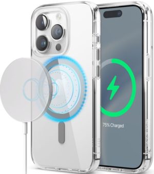 Elago Magnetic Hybrid - Διάφανη Σκληρή Θήκη MagSafe - Apple iPhone 15 Pro - Transparent / Medium Grey (ES15MSHB61PRO-TRMGY) ES15MSHB61PRO-TRMGY