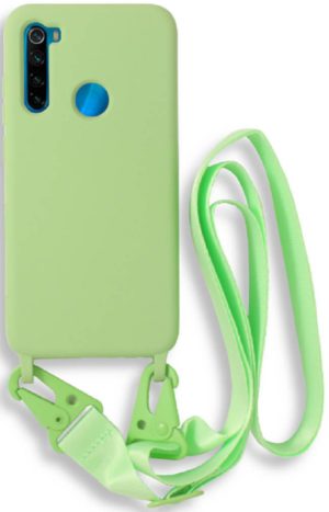Bodycell Θήκη Σιλικόνης με Λουράκι Λαιμού - Xiaomi Redmi Note 8 / Note 8 2021 - Green (5206015002946) BL-00143