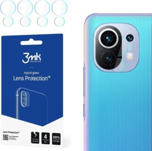 3MK Hybrid Glass Camera Protector - Αντιχαρακτικό Υβριδικό Προστατευτικό Γυαλί για Φακό Κάμερας Xiaomi Mi 11 - 4 Τεμάχια (5903108360173) 88528