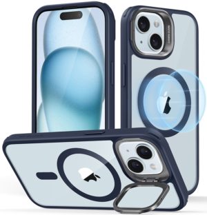 ESR Classic Kickstand Hybrid HaloLock - Διάφανη Ανθεκτική MagSafe Θήκη Apple iPhone 15 - Clear / Dark Blue (4894240176498) 117535